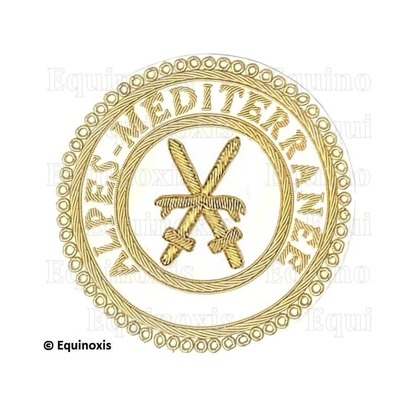 Badge / Macaron GLNF – Grande tenue provinciale – Grand Porte-Glaive – Alpes-Méditerranée – Brodé main